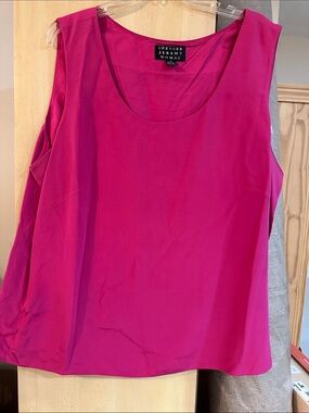 Spense Hot Pink Scoop Neck Sleeveless Camisole with wrap skirt